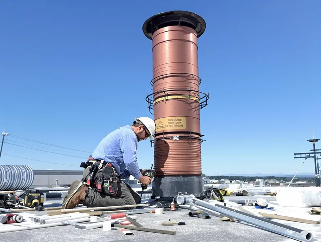 Installed chimney liner by Miami Chimney Sweep in Miami, FL