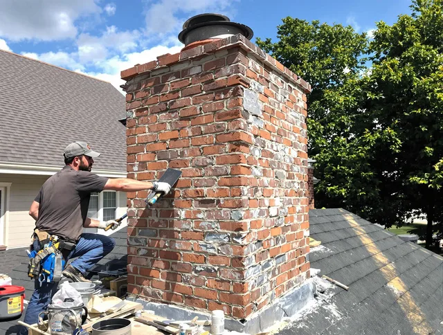 Completed chimney rebuild by Miami Chimney Sweep in Miami, FL