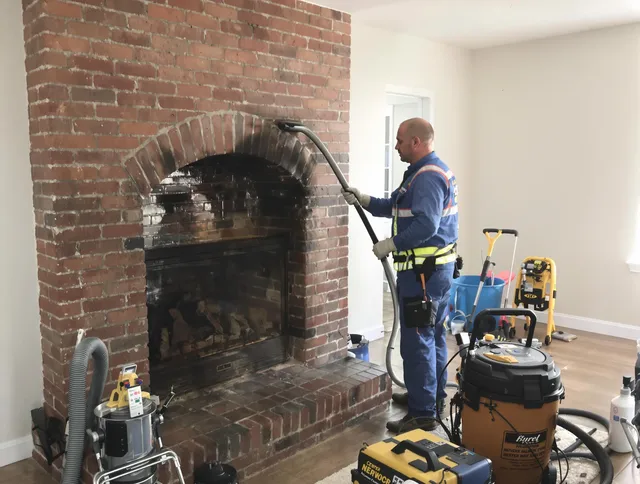 Miami Chimney Sweep expert performing detailed chimney sweep in Miami, FL