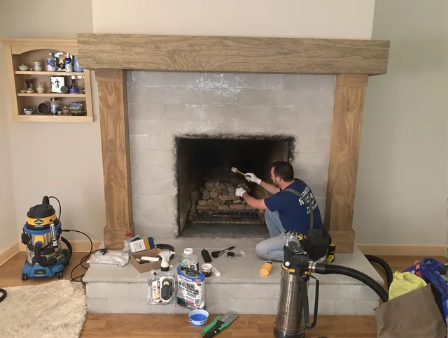 Detailed creosote removal process by Miami Chimney Sweep in Miami, FL