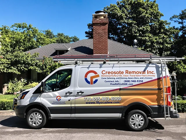 Miami Chimney Sweep technician removing creosote safely in Miami, FL